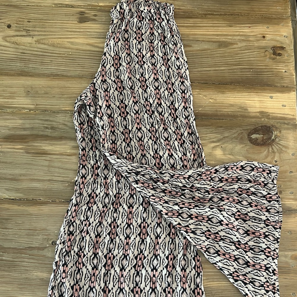 ⭐️ Brandy Melville Wide Leg Boho Pattered Pants, One Size, Elastic Waist